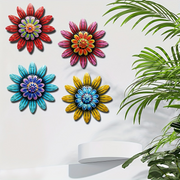 Colourful Hand-Painted Metal Garden Flower Home & Garden Wall Decor