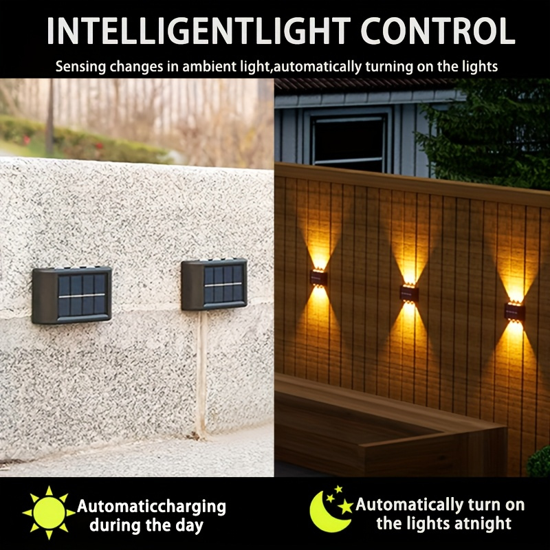 Dual Beam Wall-Mounted Touch Sensor Solar Outdoor Wall Light | LED