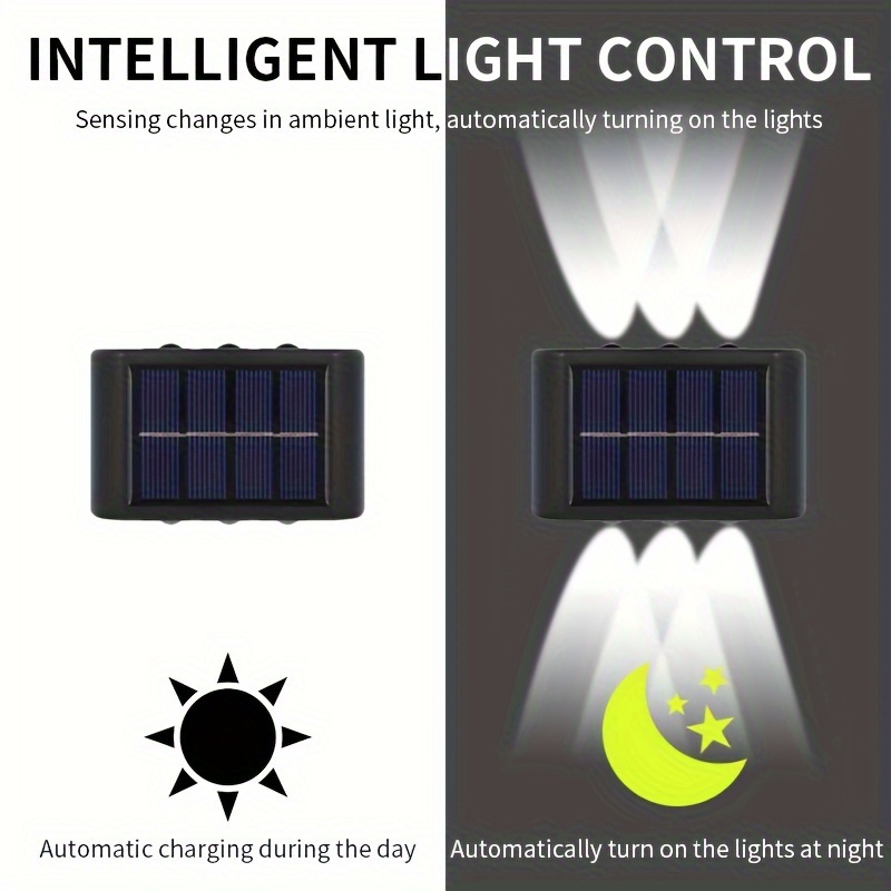 Dual Beam Wall-Mounted Touch Sensor Solar Outdoor Wall Light | LED