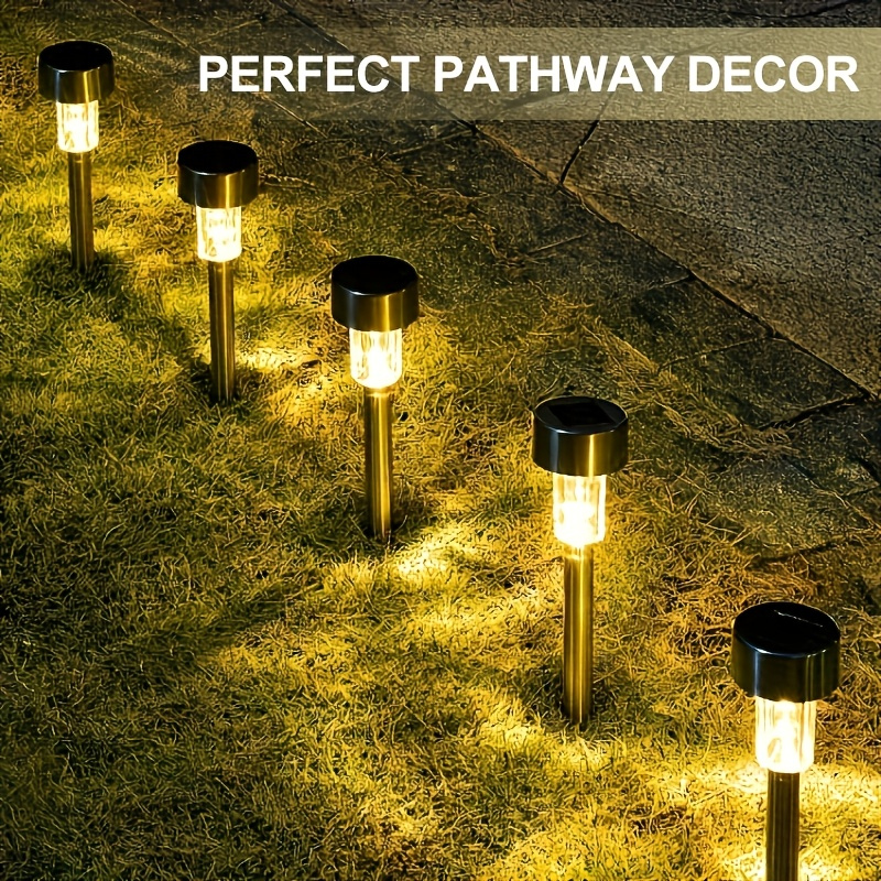 Ground-Mounted Stainless Steel Auto Sensor Solar Pathway Lights | LED