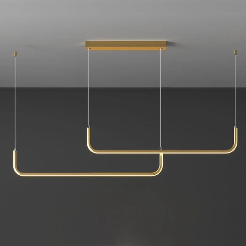 Modern Curved Linear Pendant Ceiling Light | LED